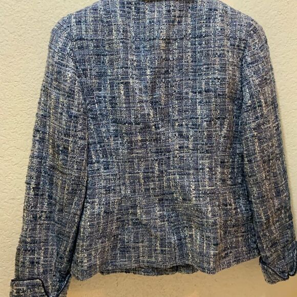 Nina McLemore Womens Jacket Blazer Multicolor Tweed Virgin Wool Made in USA - Picture 4 of 8